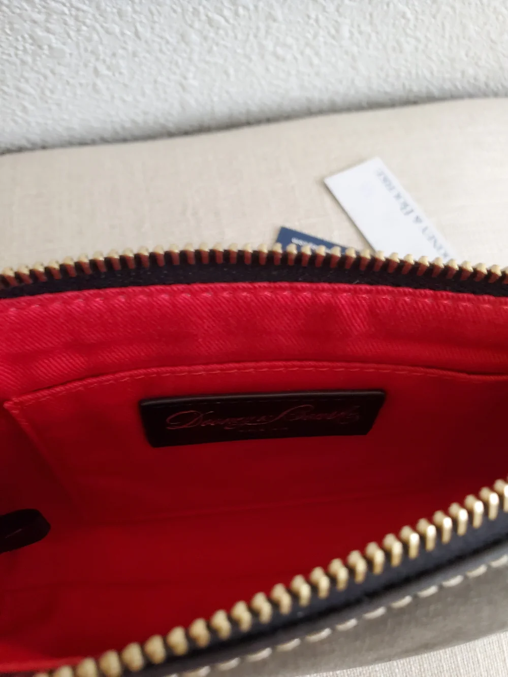 Dooney & Bourke Black Saffiano Leather Cosmetic Pouch